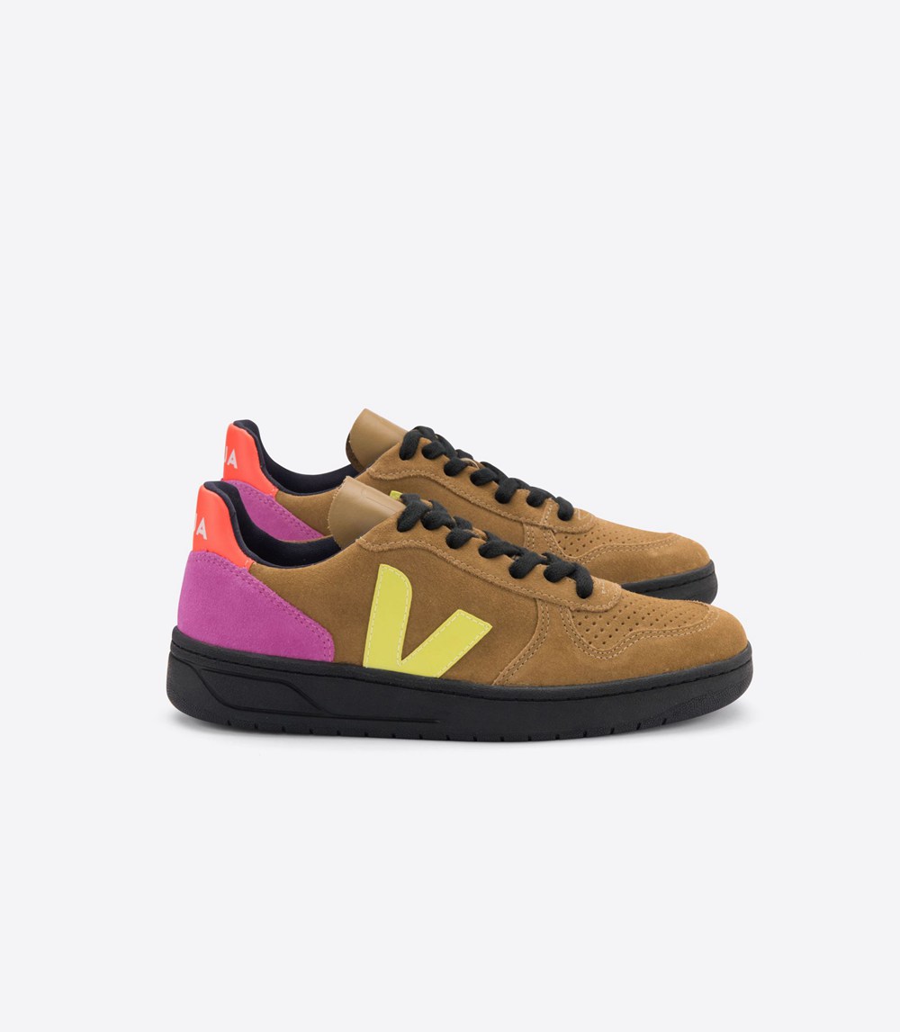 Veja Sneakers Barbati - V-10 Bastille Suede Tent - Maro - 8093567-AD